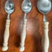 Vintage old homestead wood handle lot of 24 flatware