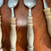 Vintage old homestead wood handle lot of 24 flatware