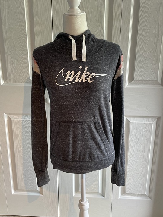 Nike Sportswear Women's Gym Vintage Pullover Hoodie Size Small Dark Gray EUC