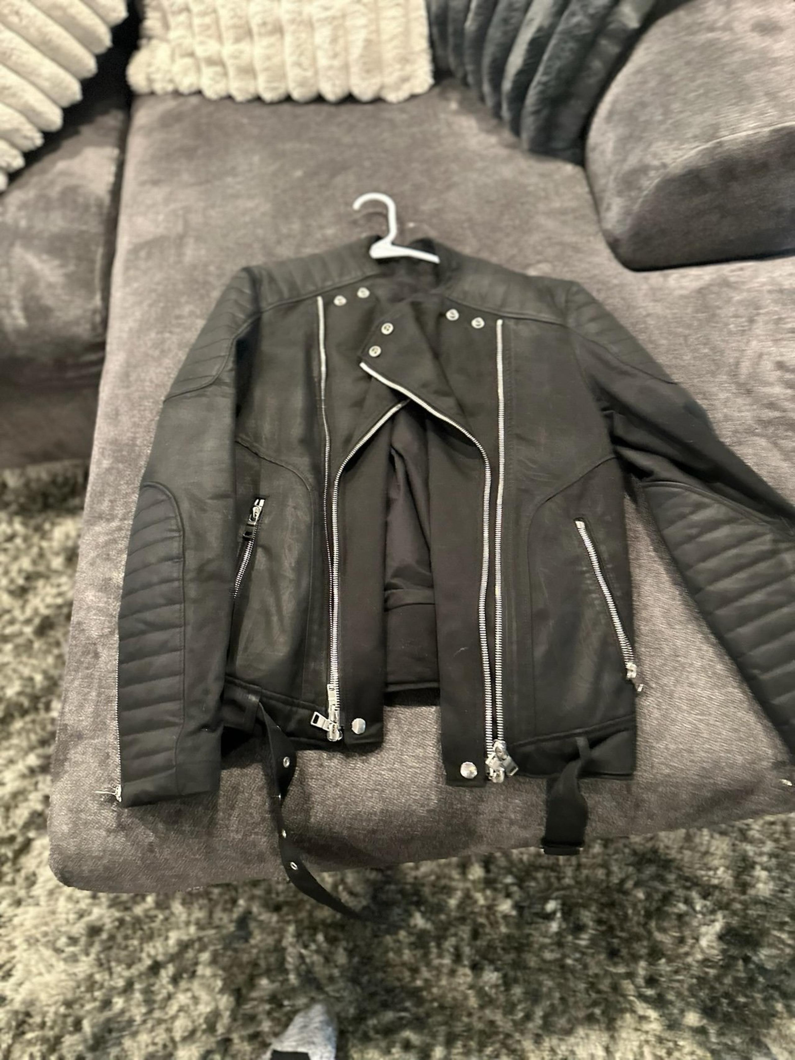 BALMAIN leather jacket MENS