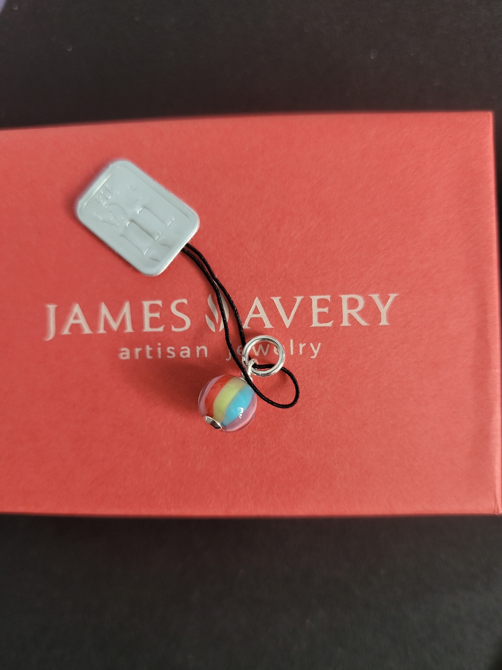 James Avery Art Glass Mini Ball Charm