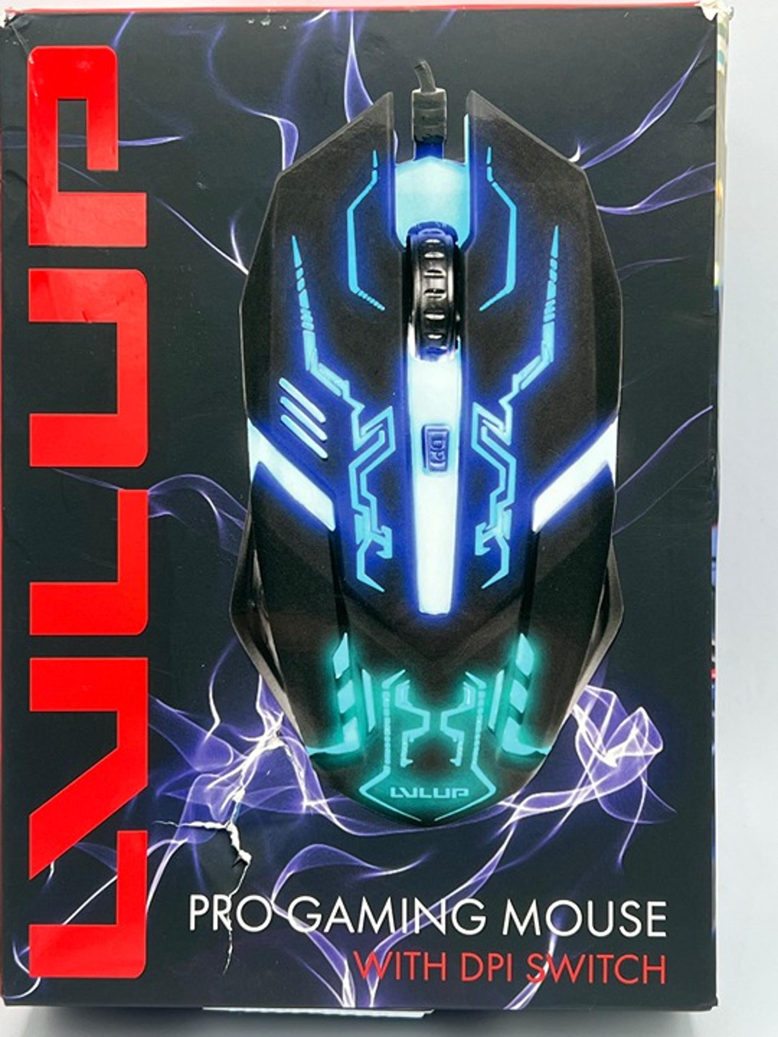 LVLUP LU737 Light up Pro Gaming Mouse DPI Switch Ps4  Pro Xbox 1 PC NEW OPEN BOX
