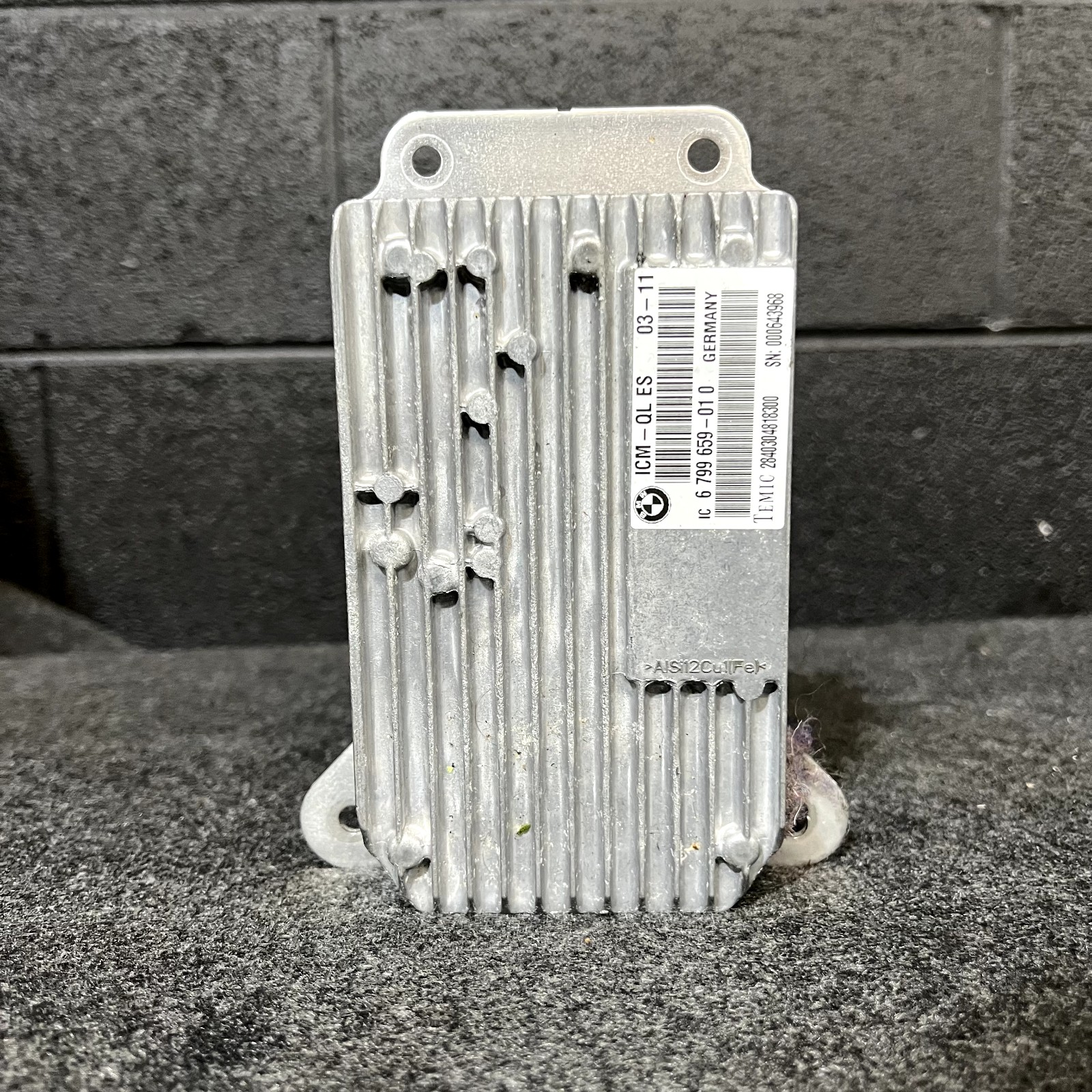 2011 2012 BMW 535I F10 550I ICM CONTROL MODULE 6 799 659 01