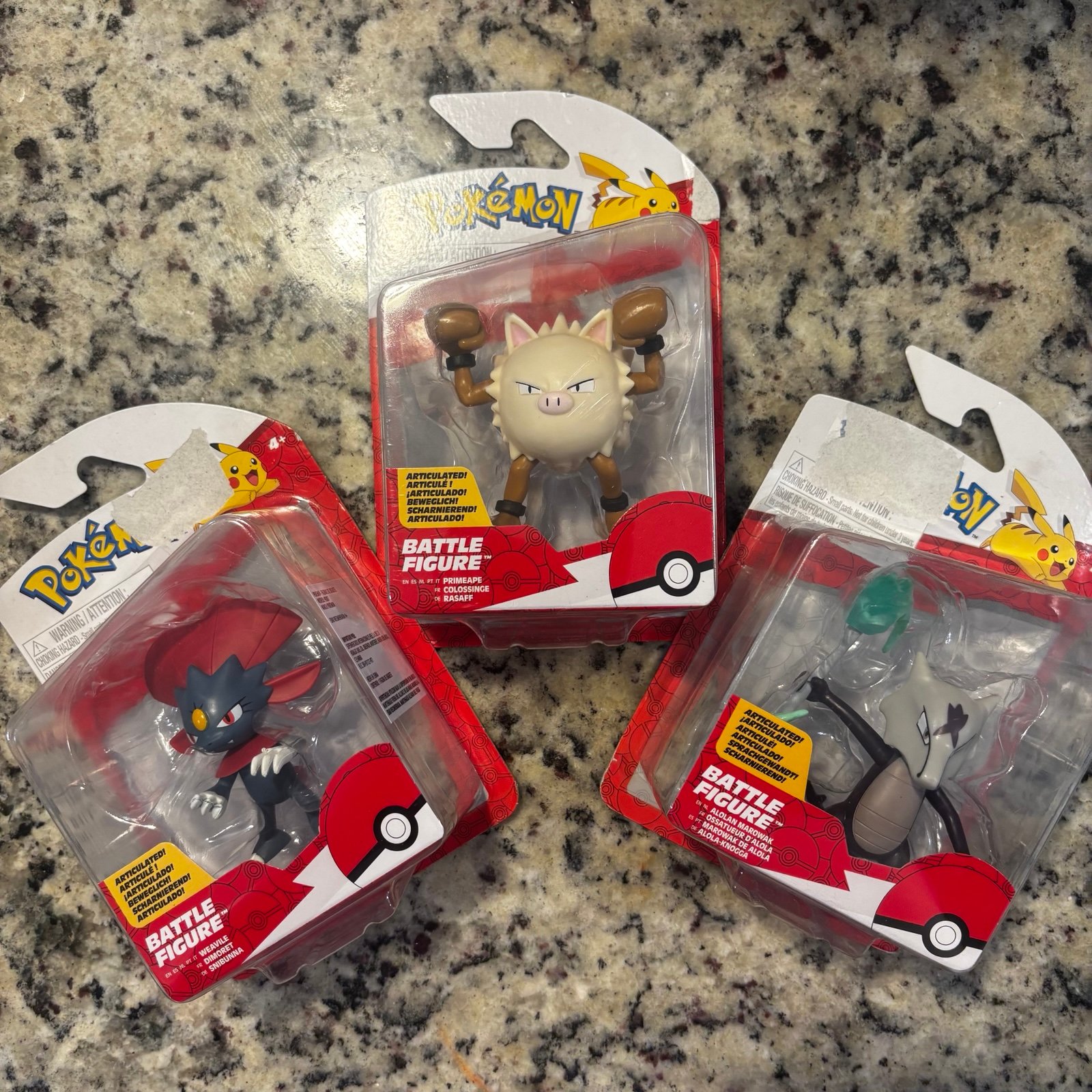 Pokemon Battle Figures Primeape Weaville Alolan Marowak