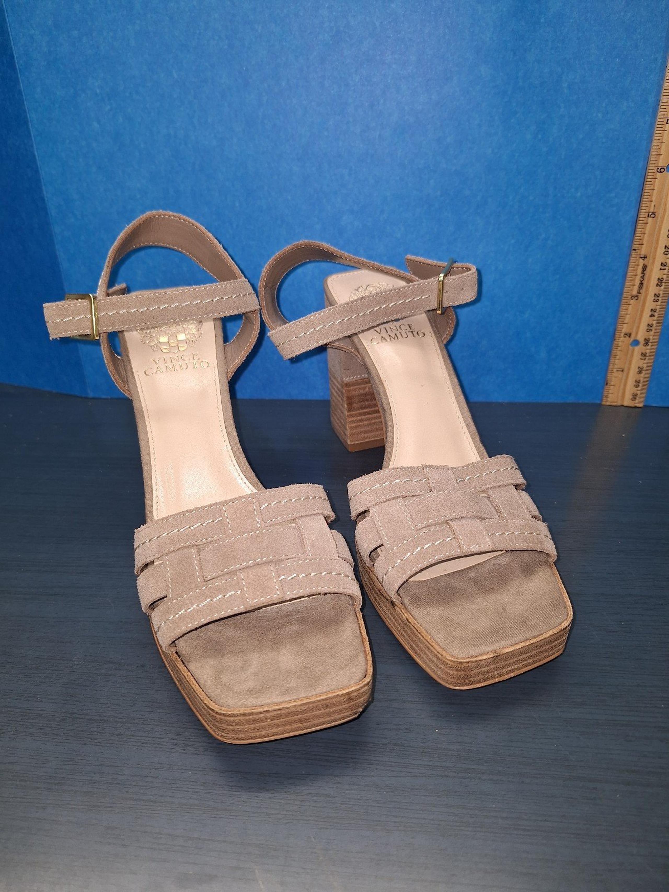 Vince Camuto Panpi Platform Sandals, Suede,  8.5.