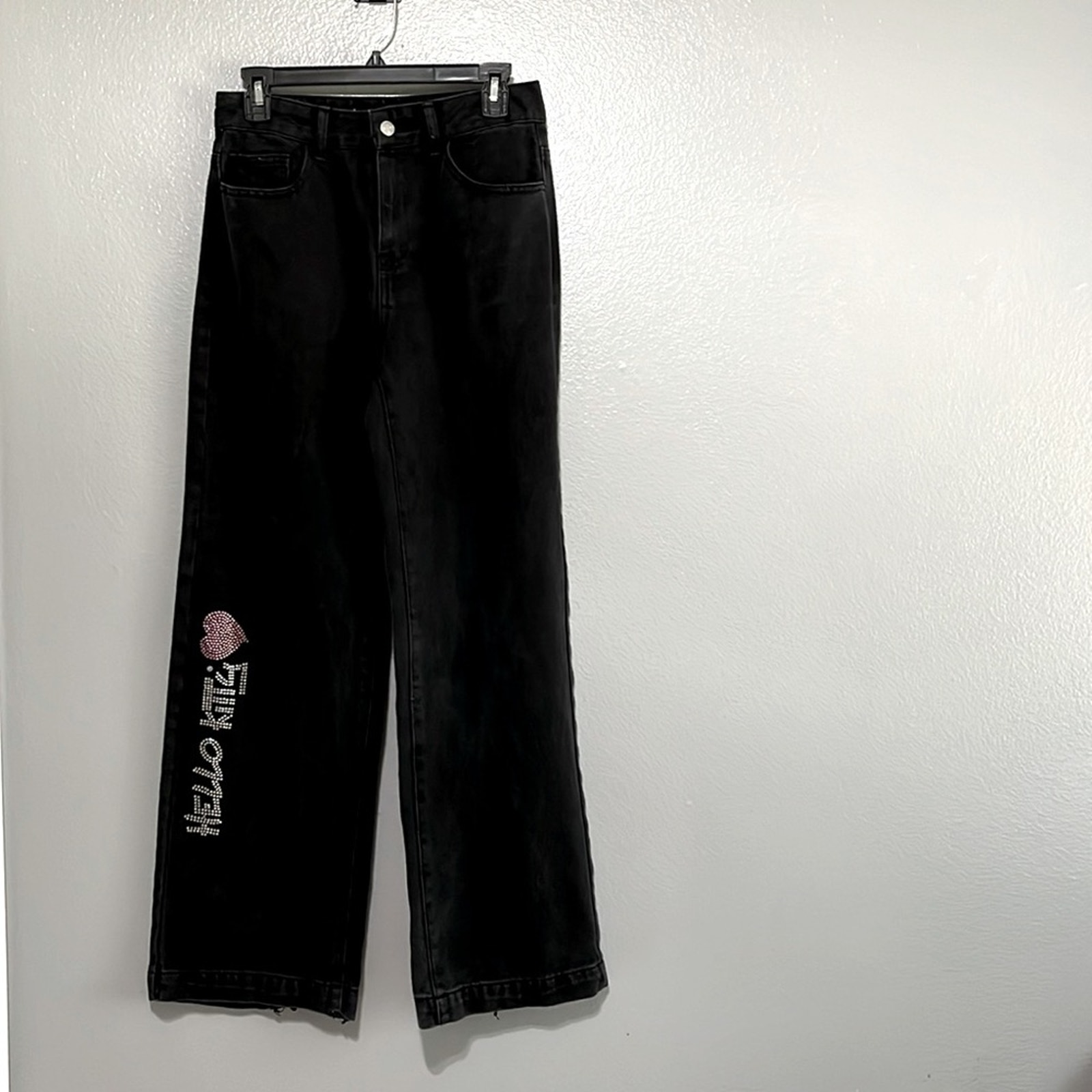 Hello Kitty and Friends x Forever 21 Collab Black Bedazzled Denim Jeans Size 26