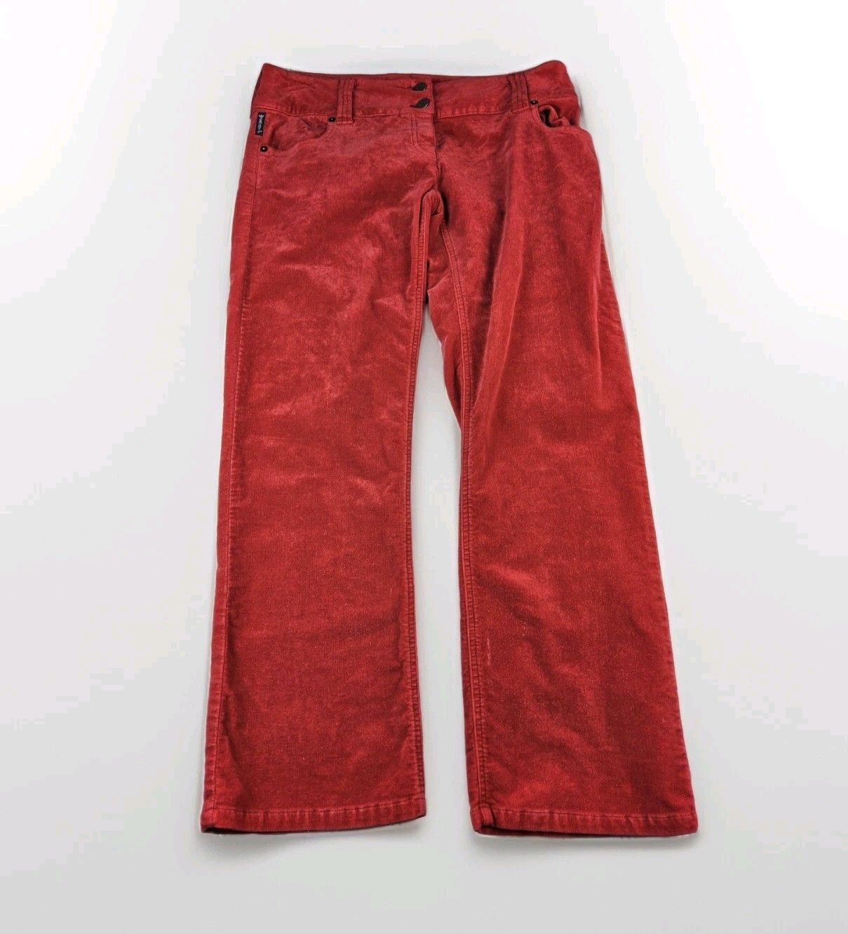 Armani Jeans Women's Button Fly Corduroy Pants Red Size 6