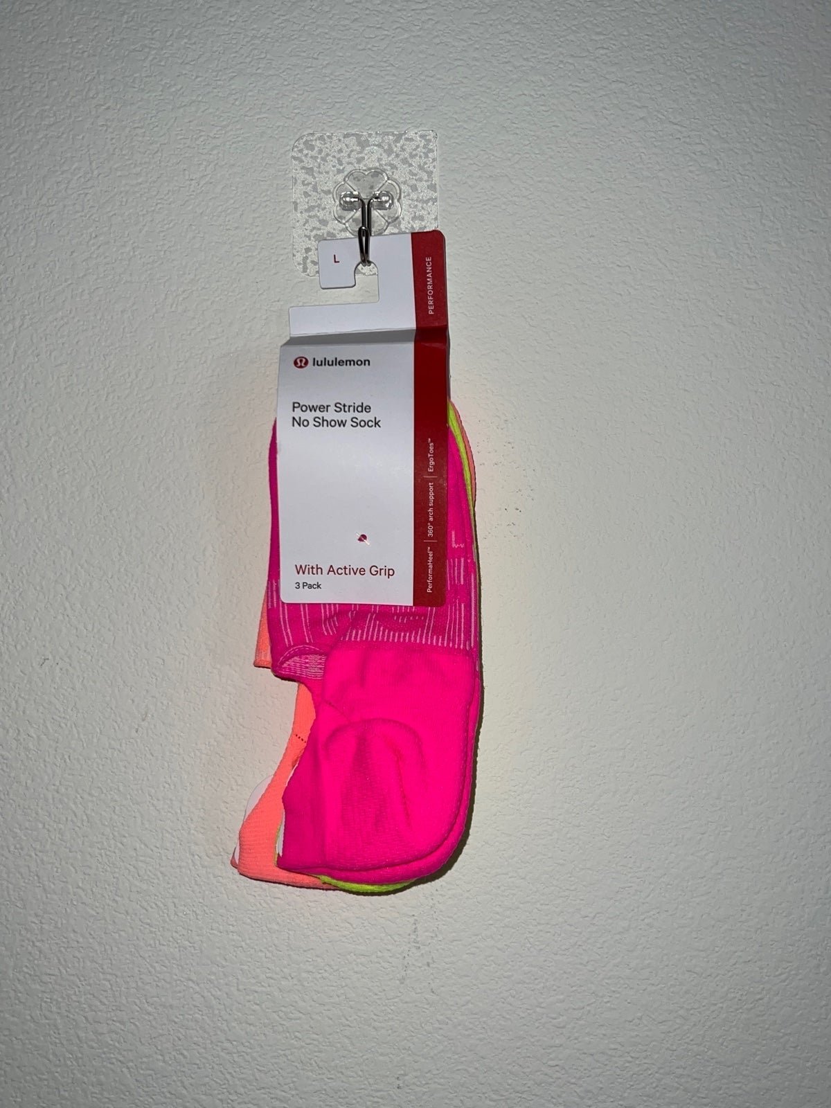 lululemon power stride no-show socks w/ active grip