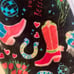 Betsey Johnson Cowgirl Rodeo Disco Plush Throw