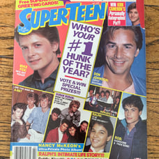 Super Teen Magazine February 1986 Michael J Fox Don Johnson Rob Lowe AS IS READ