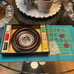 Vintage Pleasantime Pacific Game Co Roulette Wheel Chip, 2 Metal Balls, Mat