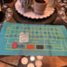 Vintage Pleasantime Pacific Game Co Roulette Wheel Chip, 2 Metal Balls, Mat