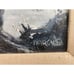 VTG Oil On Canvas Painting Mysterious Gray Tree Whimsy Goth Night Scene Signed