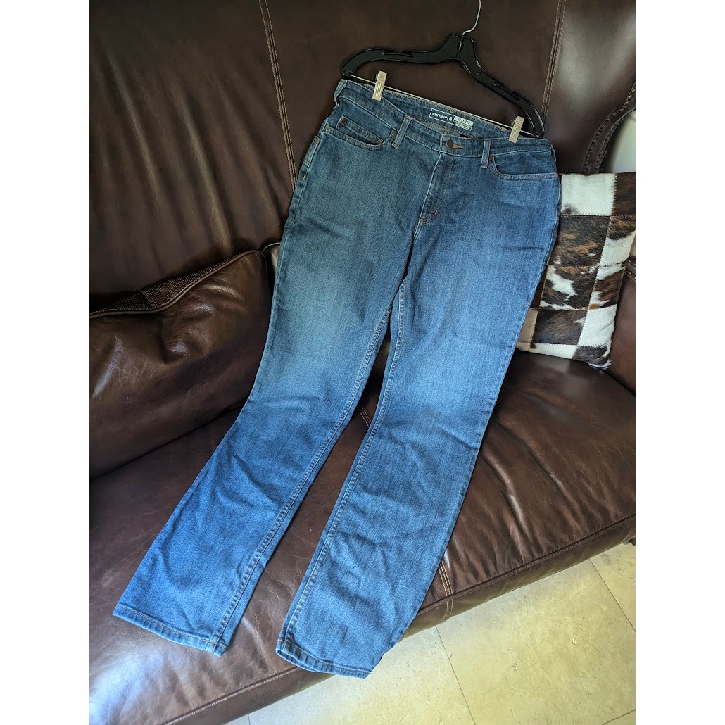 Carhartt Women's Work Jean - Relaxed Fit - Rugged Flex 12 TALL