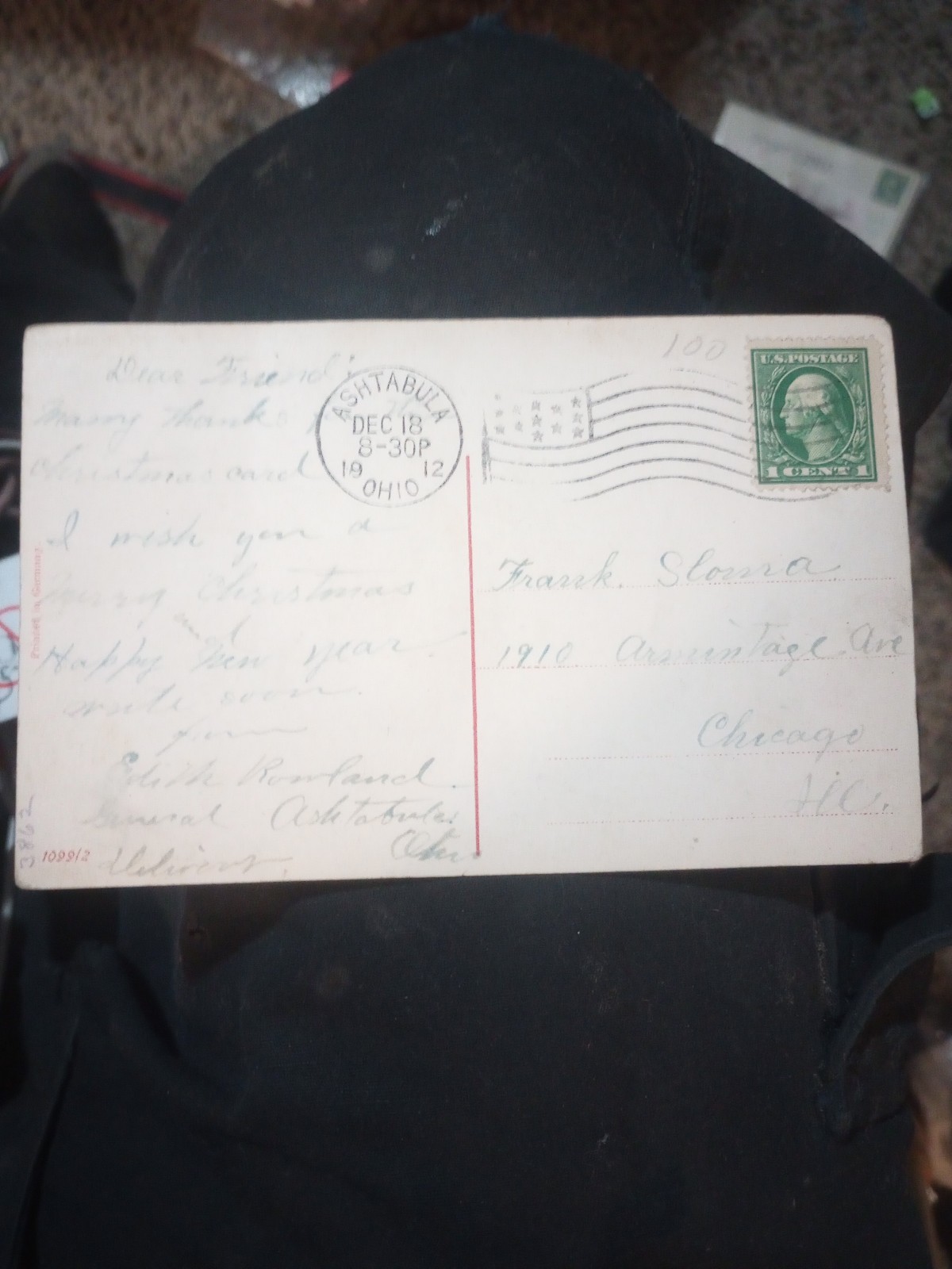 Vintage postcard from 1912