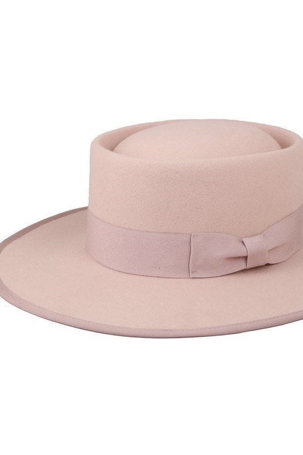 LUX blush boater hat