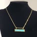 14K Gold Womens Turquoise Bar Pendant Necklace 14 Karat Ladies Silver Jewelry