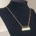 14K Gold Womens Turquoise Bar Pendant Necklace 14 Karat Ladies Silver Jewelry