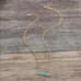 14K Gold Womens Turquoise Bar Pendant Necklace 14 Karat Ladies Silver Jewelry
