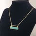14K Gold Womens Turquoise Bar Pendant Necklace 14 Karat Ladies Silver Jewelry