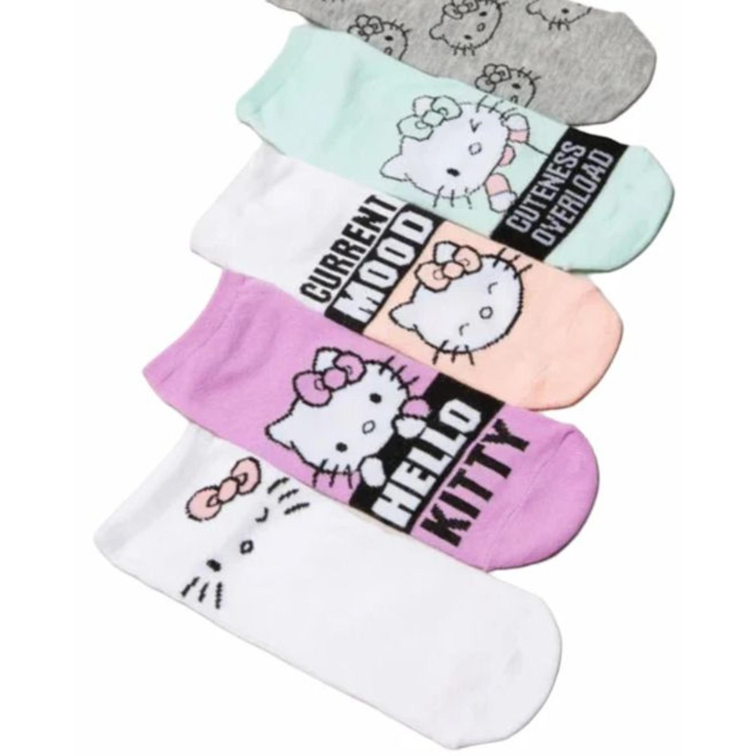 Hello Kitty Womens No Show Socks - (5 pairs)