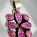 Pink Opal Square Shaped .925 Sterling Silver Pendant .75”