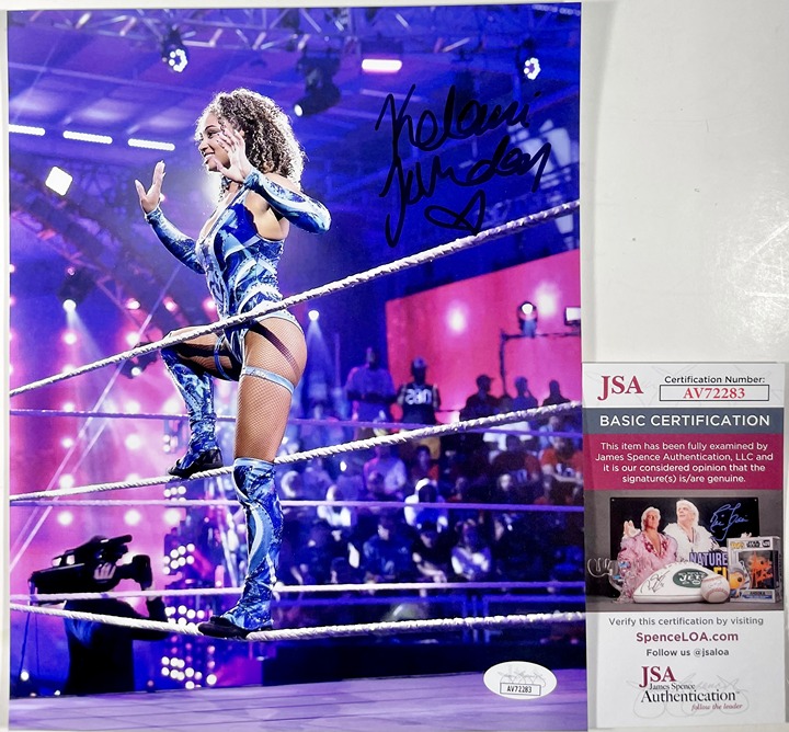 WWE NXT Kelani Jordan Signed 8x10 Photo C Autograph TakeOver JSA COA