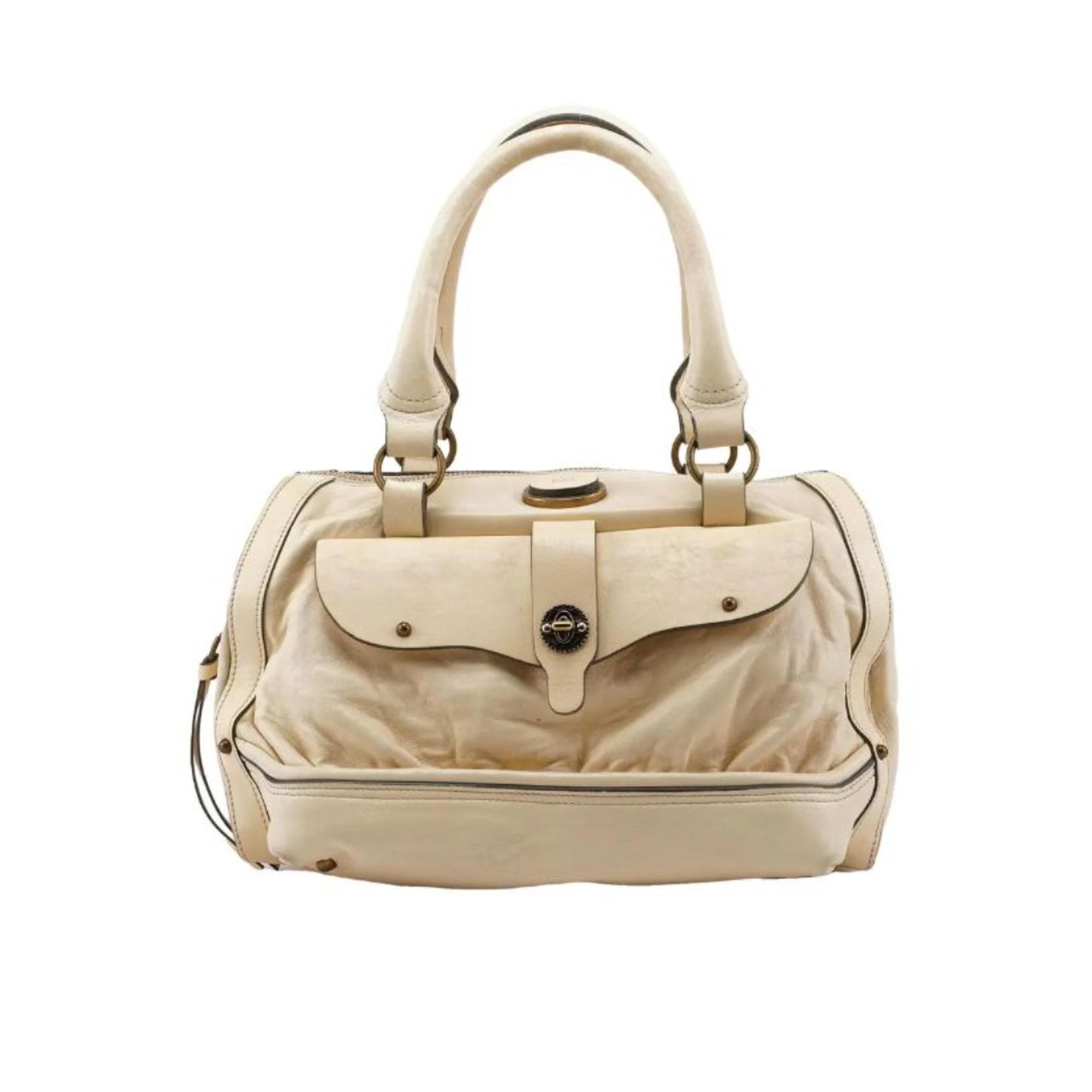 Chloe Paddington Cream Ivory Y2K Leather Shoulder Bag
