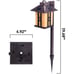 Pack of 2 Solar Powered Path Lights, Solar Garden Lights Outdoor