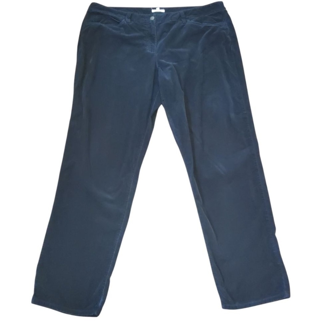 Eileen Fisher Straight Leg Corduroy Pants Size 16 Black