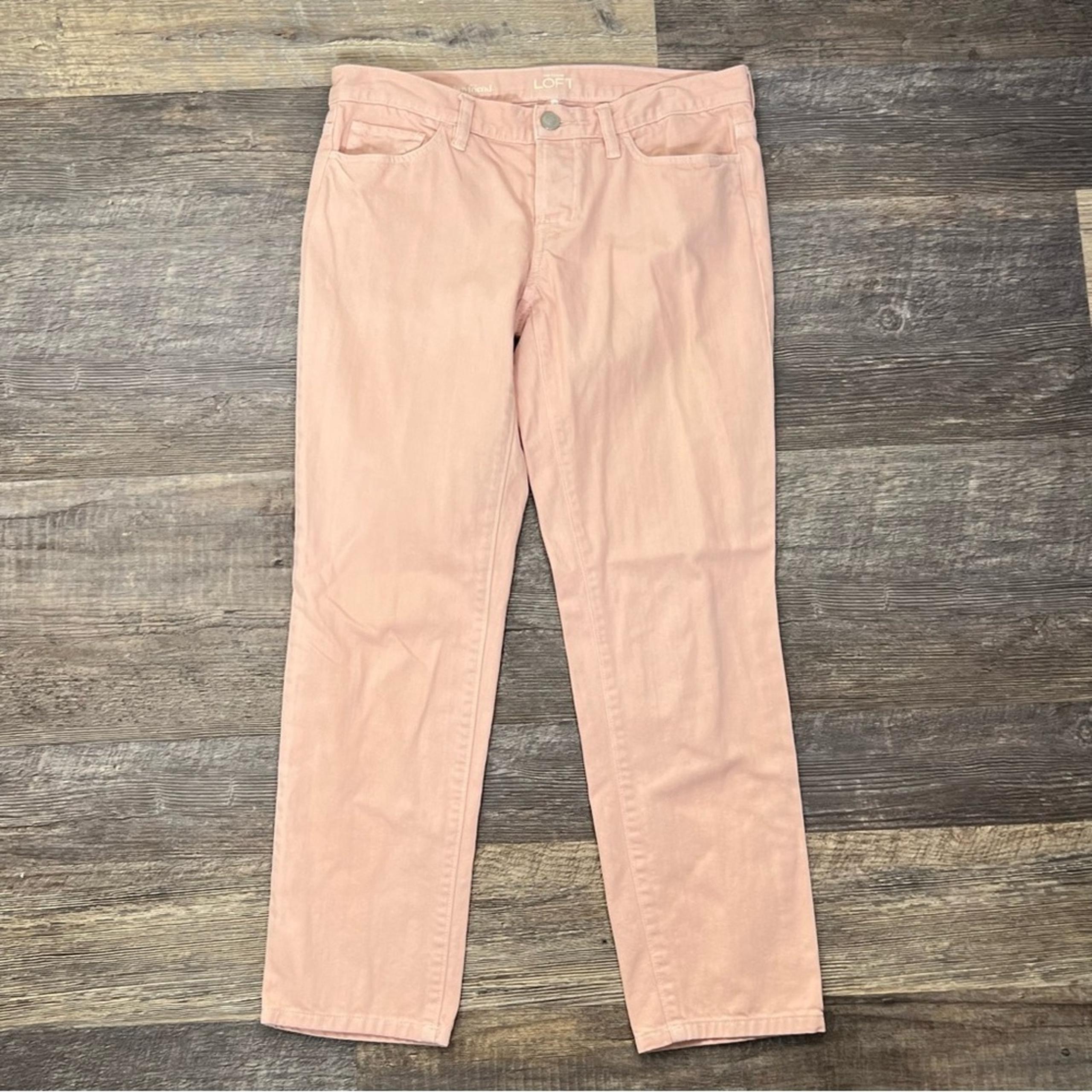 Loft pink button fly boyfriend jeans size 2 B156