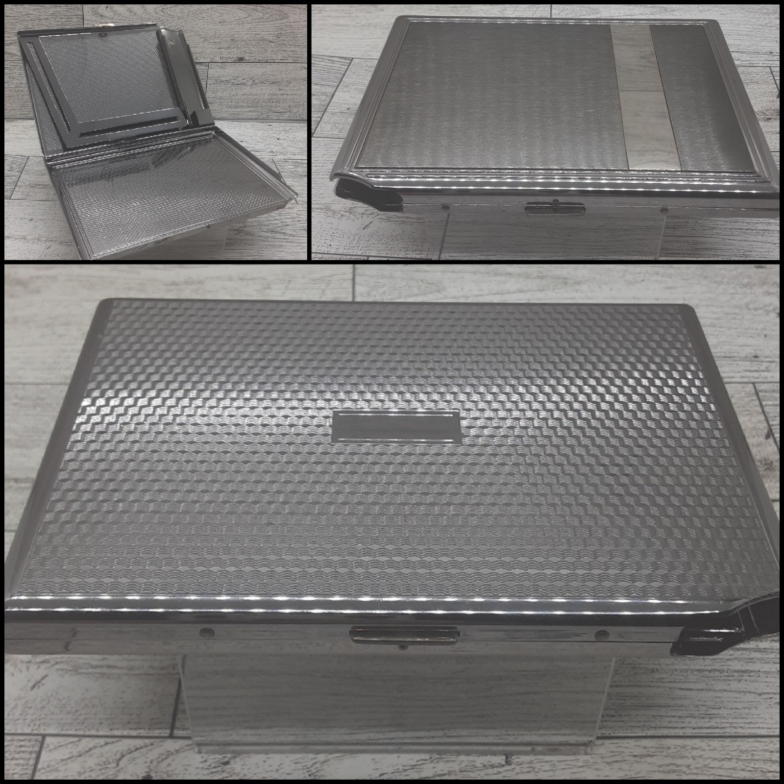 Vintage Colibri Silver-Tone Cigarette Case( No Lighter) Japan 1960's