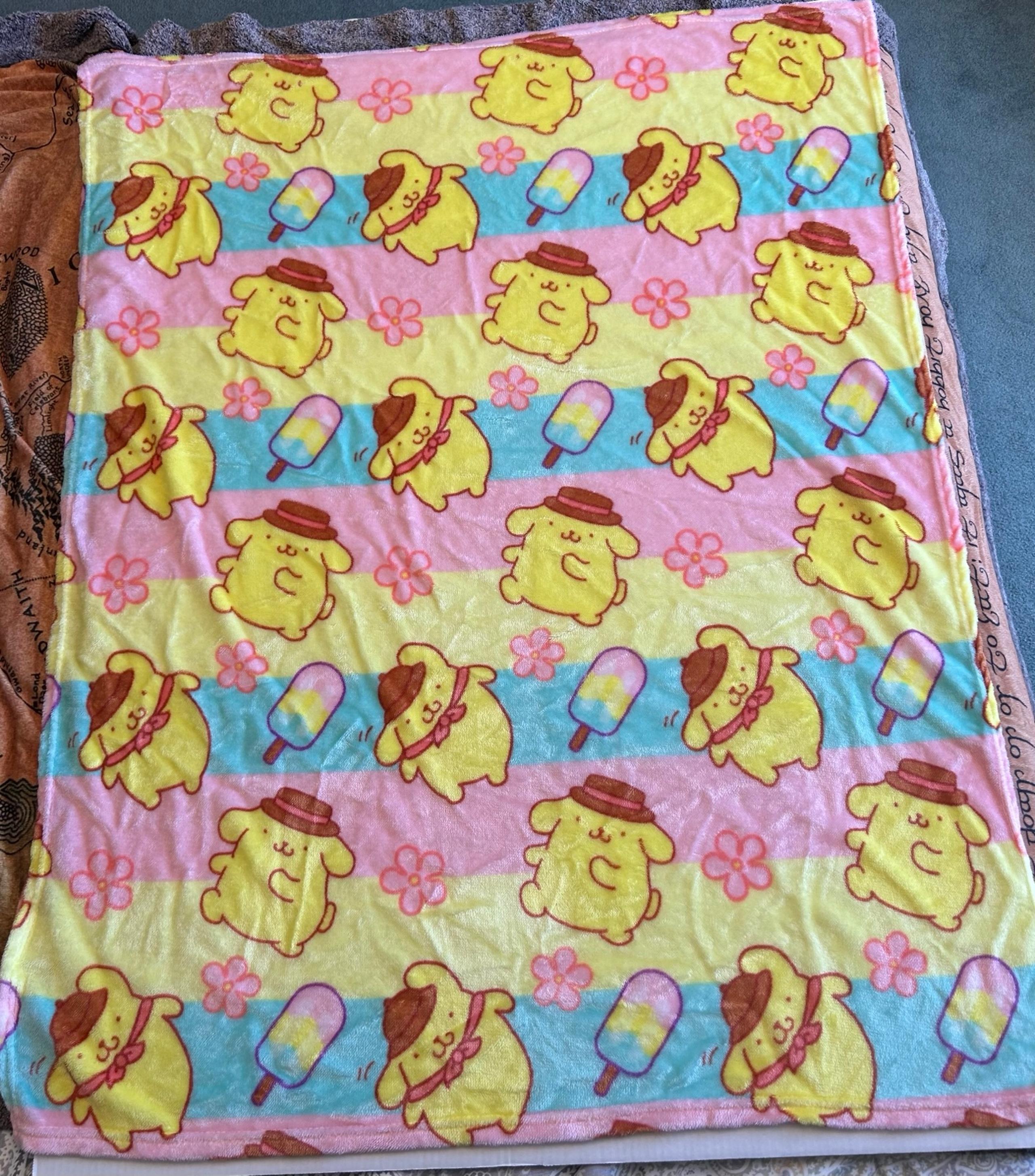 Pompompurin Sanrio Hello Kitty Northwest Blanket Pom Beach 37” x 48”