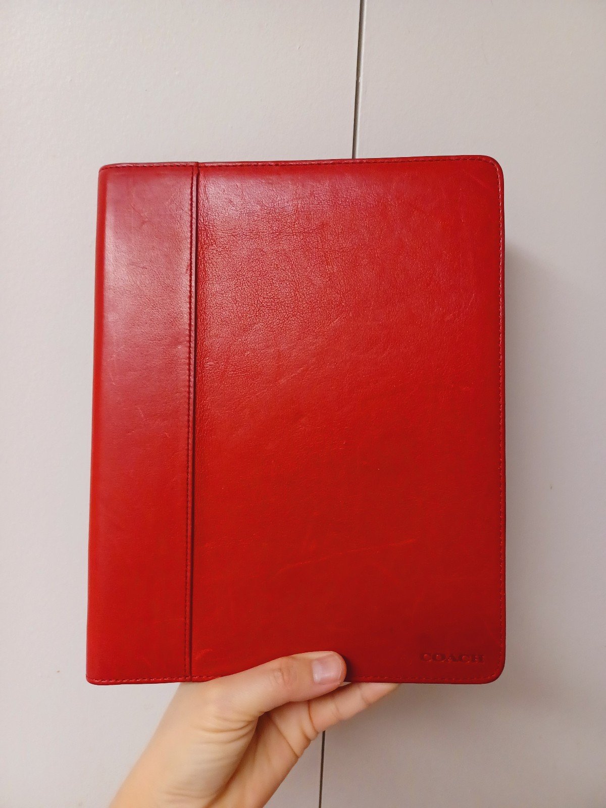 Coach genuine leather IPAD 3 Cover Red