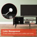 NEW Modern TV Stand for 60 inch TVs with Storage Cabinets & Open Shelf, Black