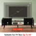 NEW Modern TV Stand for 60 inch TVs with Storage Cabinets & Open Shelf, Black