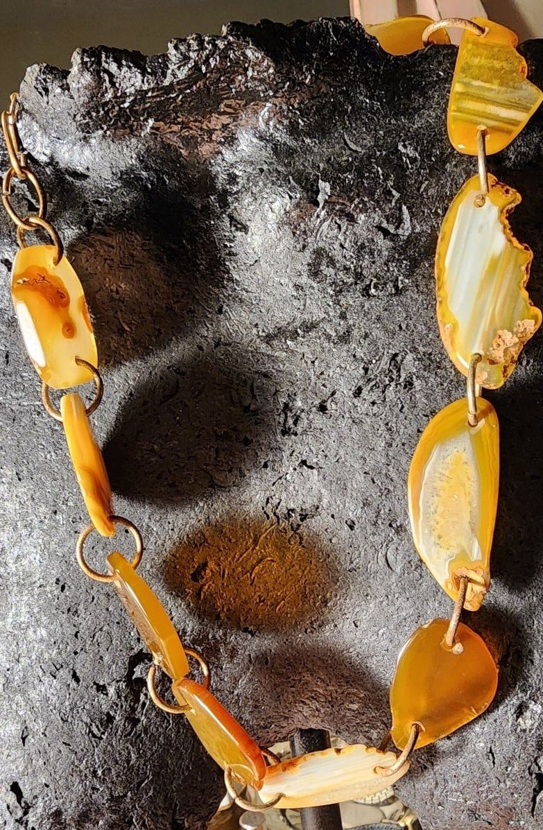 Vintage Natural Colorful Stone Necklace
