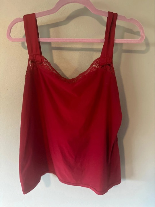 Top Red tank Satin tank Red tank Satin tank