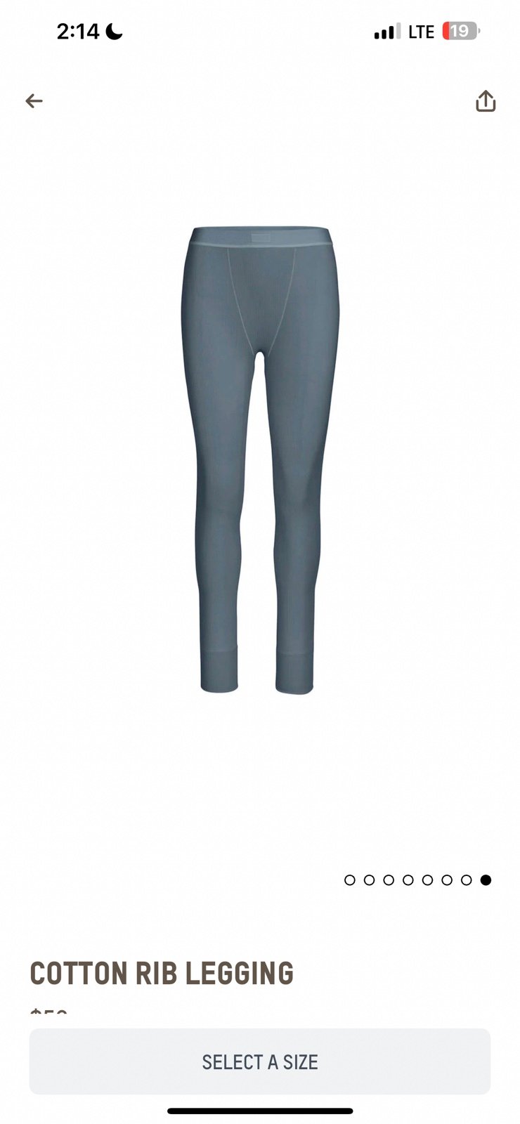 SIZE SMALL skims cotton rib leggings