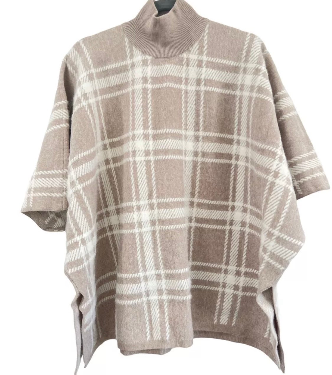 Rachel Zoe pull over poncho sweater, high neck size one size
