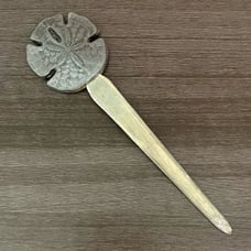 Vintage Pewter Metzke Sand Dollar Letter Opener