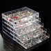 Jewelry Storage Box Holder 5 Drawers 120 Small Clear