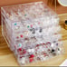 Jewelry Storage Box Holder 5 Drawers 120 Small Clear