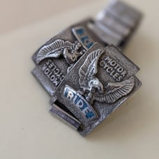 Vintage Silver Najavo Motorcycle Watch Cuffs