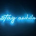 Stay Awhile Neon Signs - Dimmable LED Bar Neon Sign for Wall Decor 19.7x5 Inch