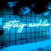 Stay Awhile Neon Signs - Dimmable LED Bar Neon Sign for Wall Decor 19.7x5 Inch