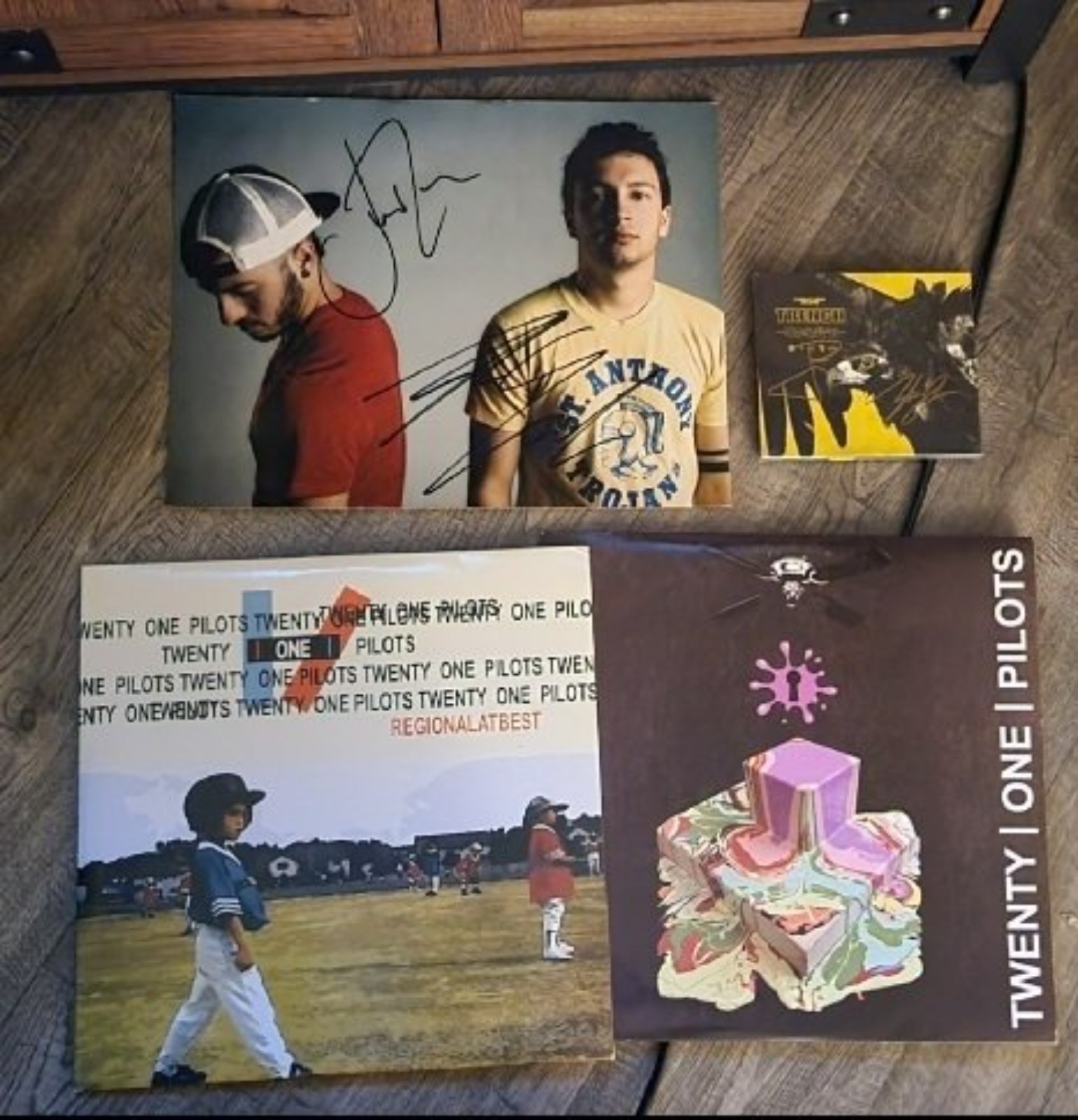 Twenty One Pilots signed Trench and photo