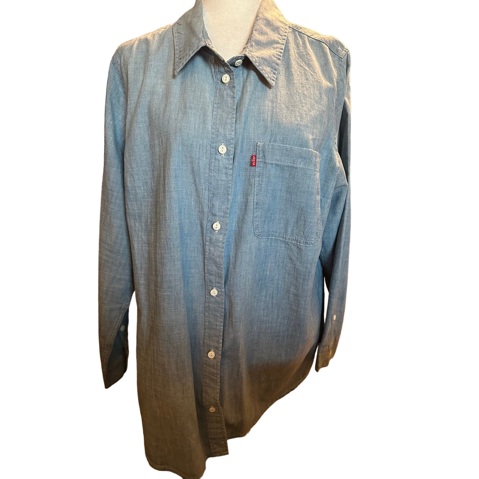 Levi's One Pocket Boyfriend Fit Denim Shirt Size 18/20