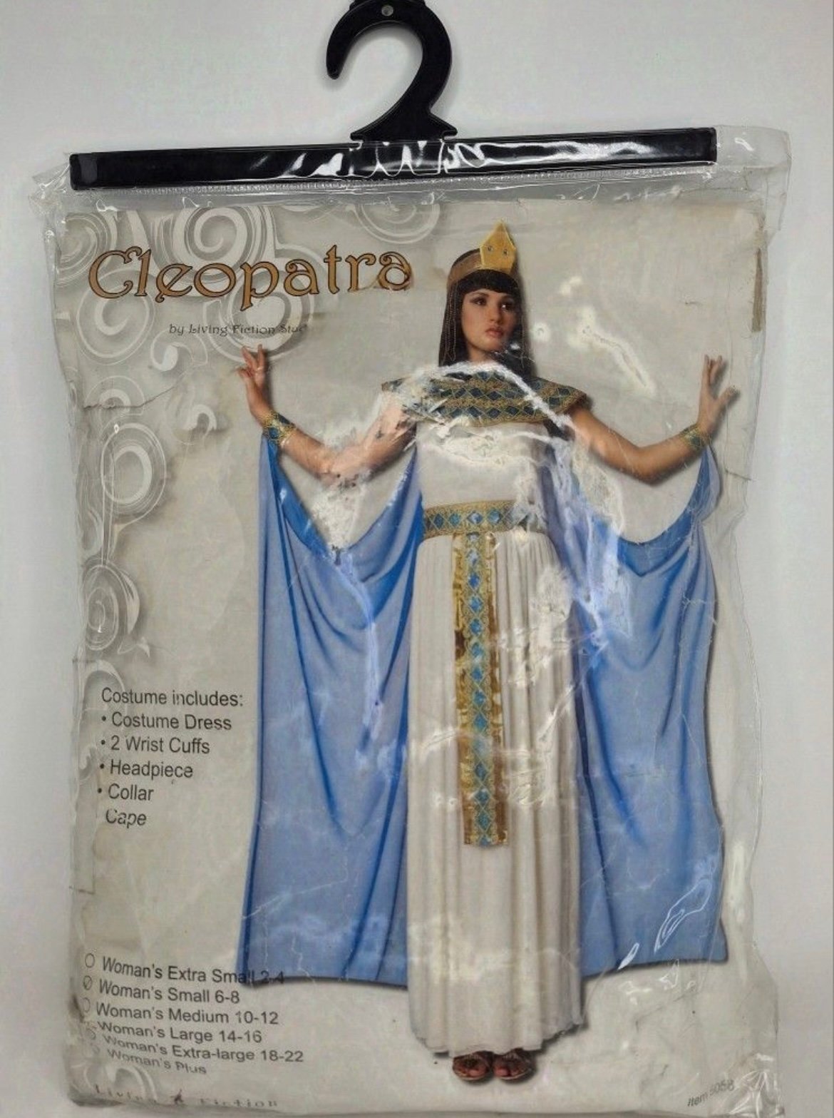 Women’s Blue, White, and Gold Cleopatra Costume