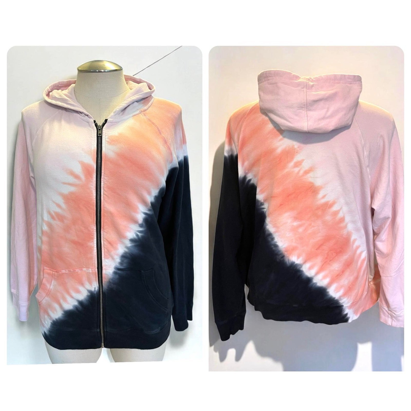Torrid Size 3 Tie Dye Zip Up Front Cozy Fleece Hoodie Hooded Sweatshirt Lovesick